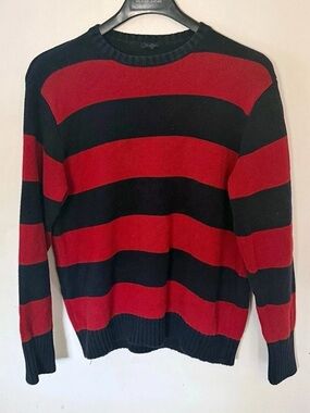 John Galt red and navy sweater fits size M
